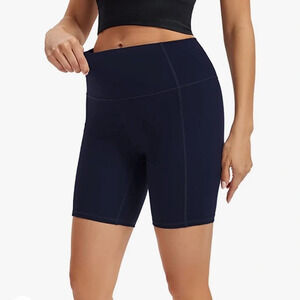 NWT! Women’s navy blue yoga sports shorts Large